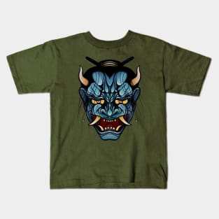 Tears of the Hannya - Oni mask Kids T-Shirt